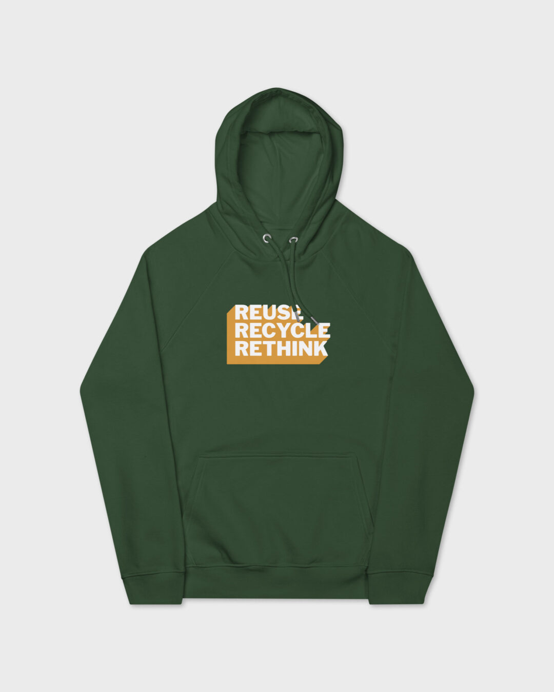 Unisex eco raglan hoodie bottle green front 68629c63427ee.jpg