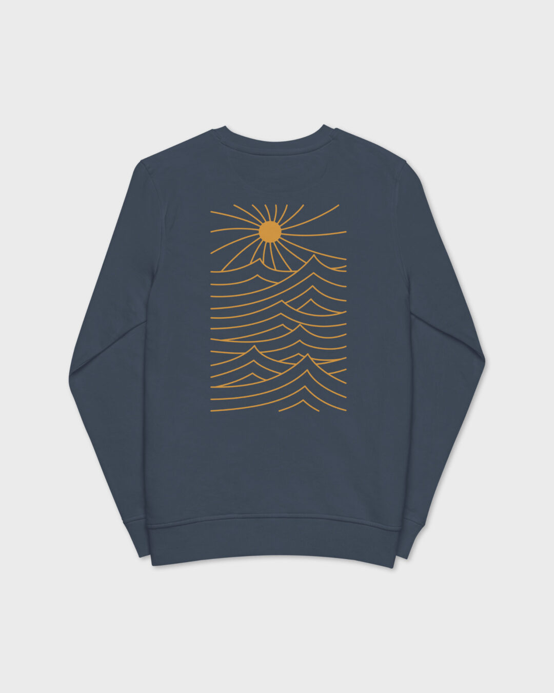 Unisex organic sweatshirt french navy back 6866debd9d0b9.jpg