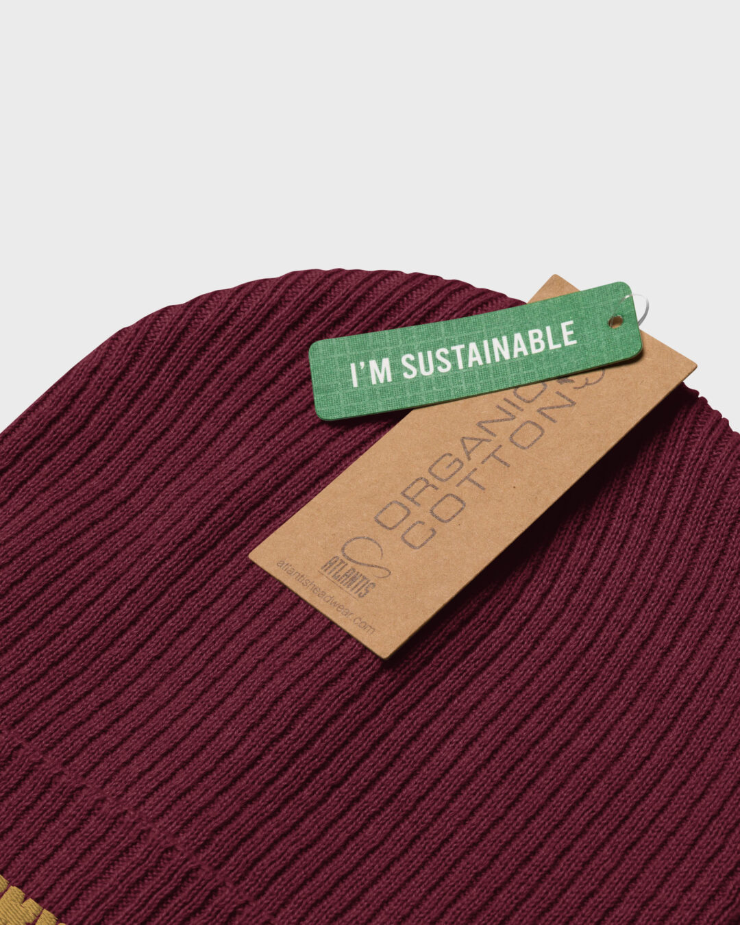 Organic ribbed beanie burgundy product details 6920a67b01cca