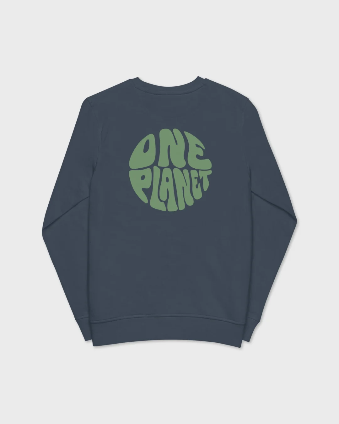 Unisex organic sweatshirt french navy back 6954290d43851