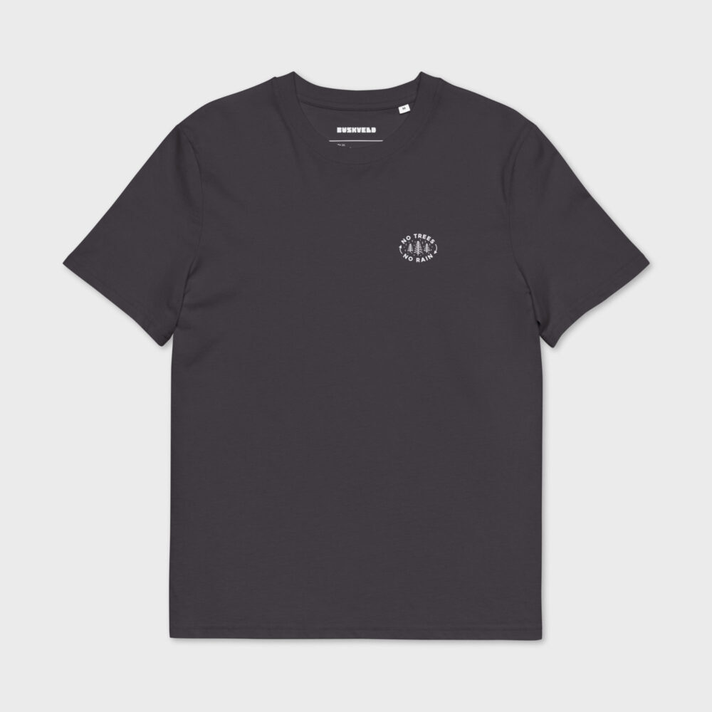 Unisex organic cotton t shirt anthracite front 699b3366a7f6b