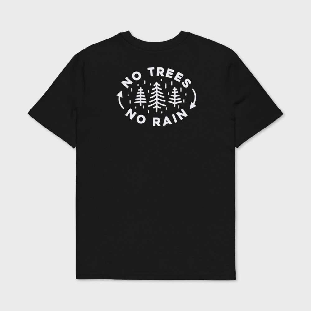 Unisex organic cotton t shirt black back 699b312aa5086