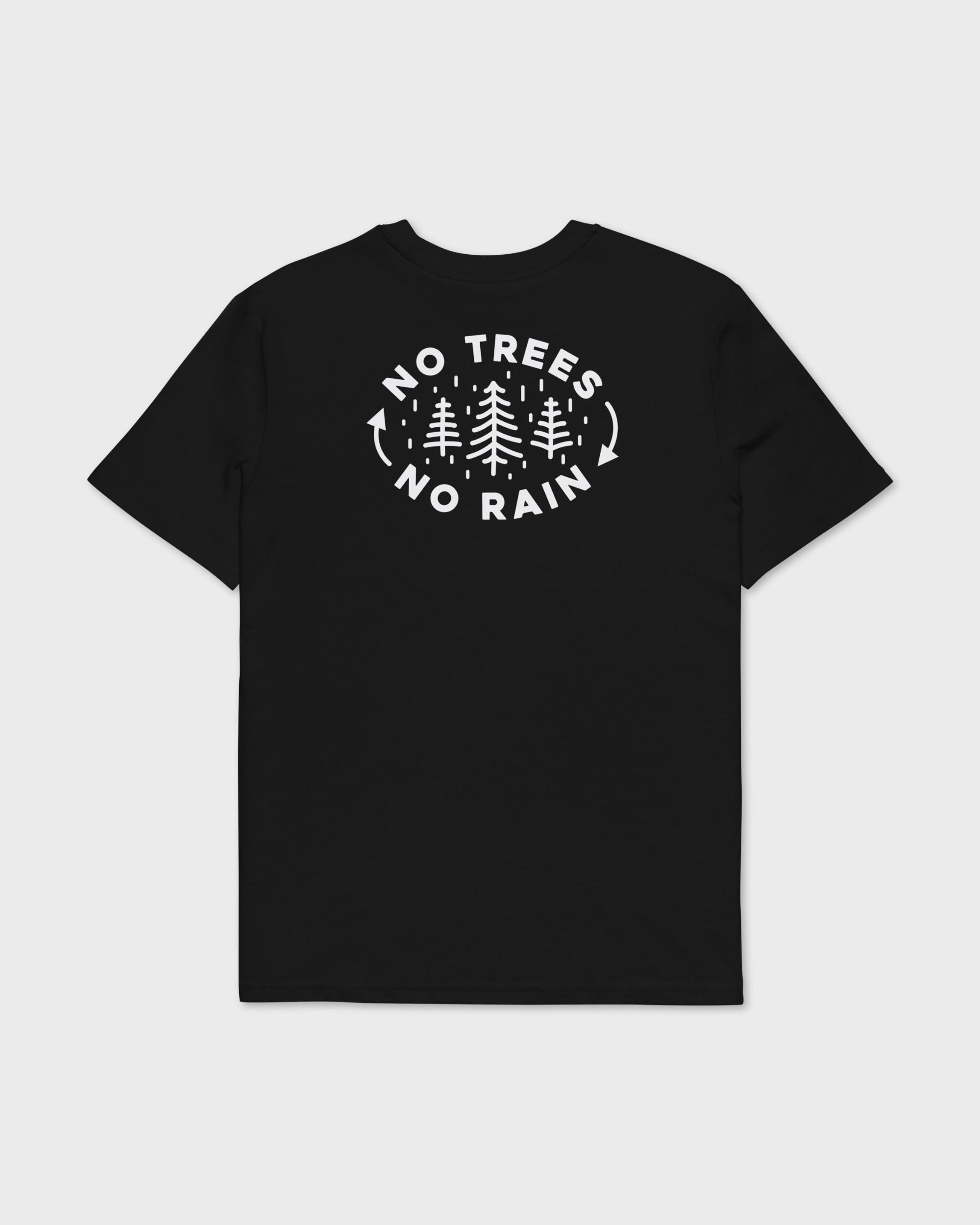 Unisex organic cotton t shirt black back 699b312aa5086