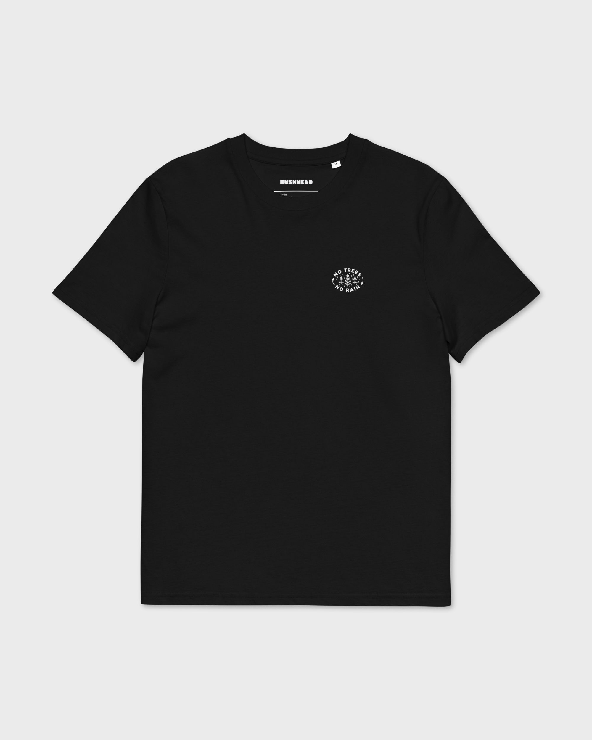 Unisex organic cotton t shirt black front 699b3366a988f