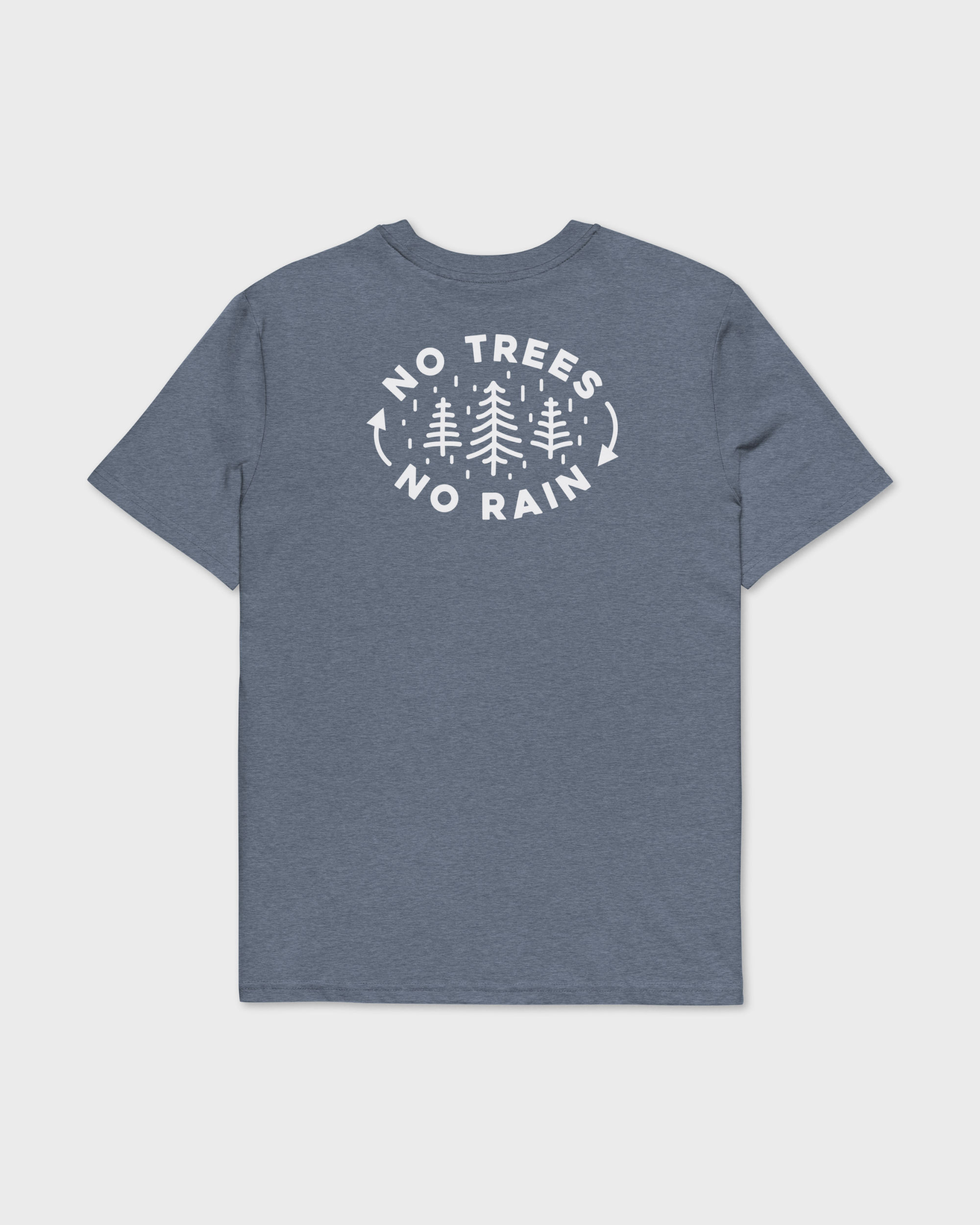 Unisex organic cotton t shirt dark heather blue back 699b312aa5117