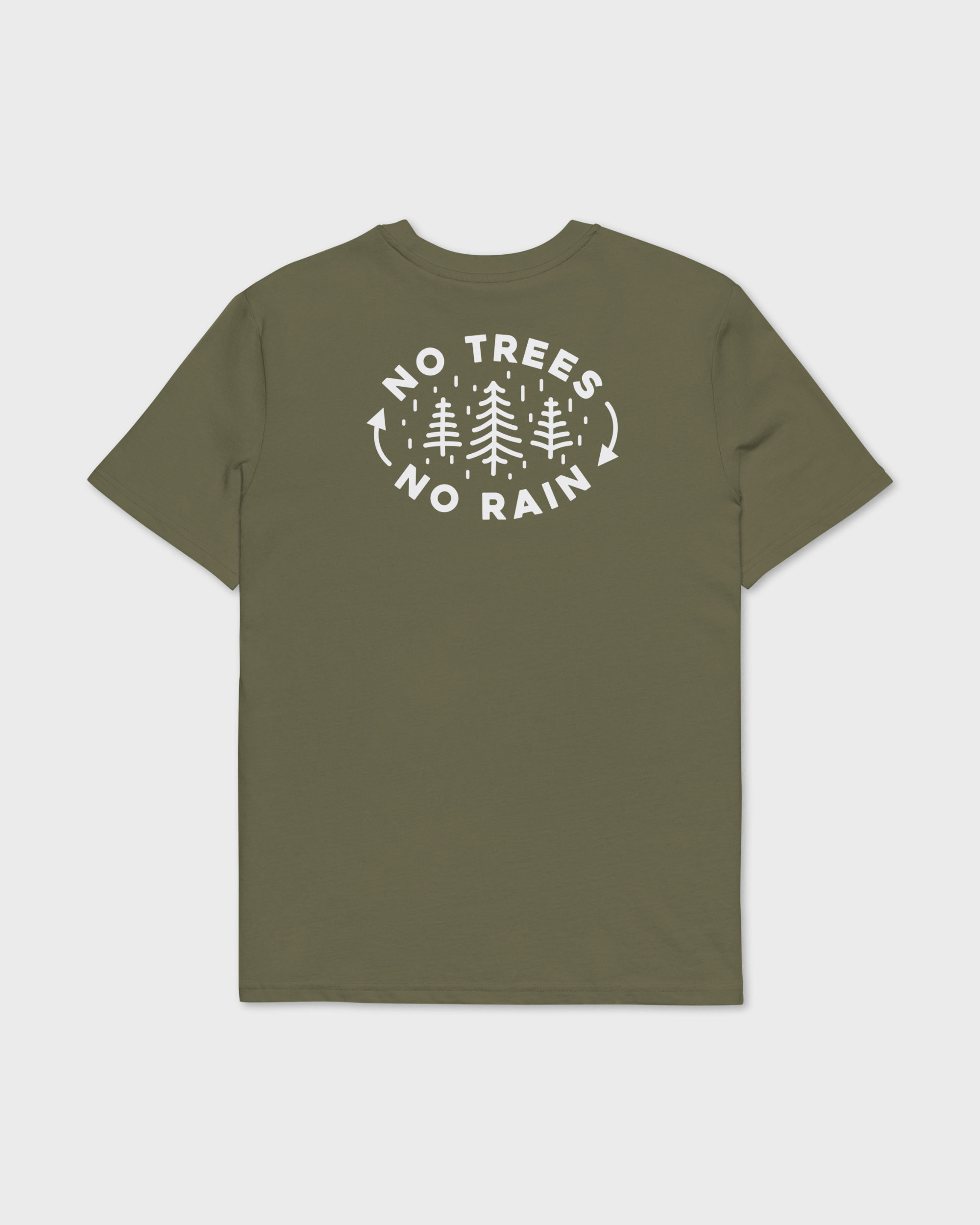 Unisex organic cotton t shirt khaki back 699b312aa51a5