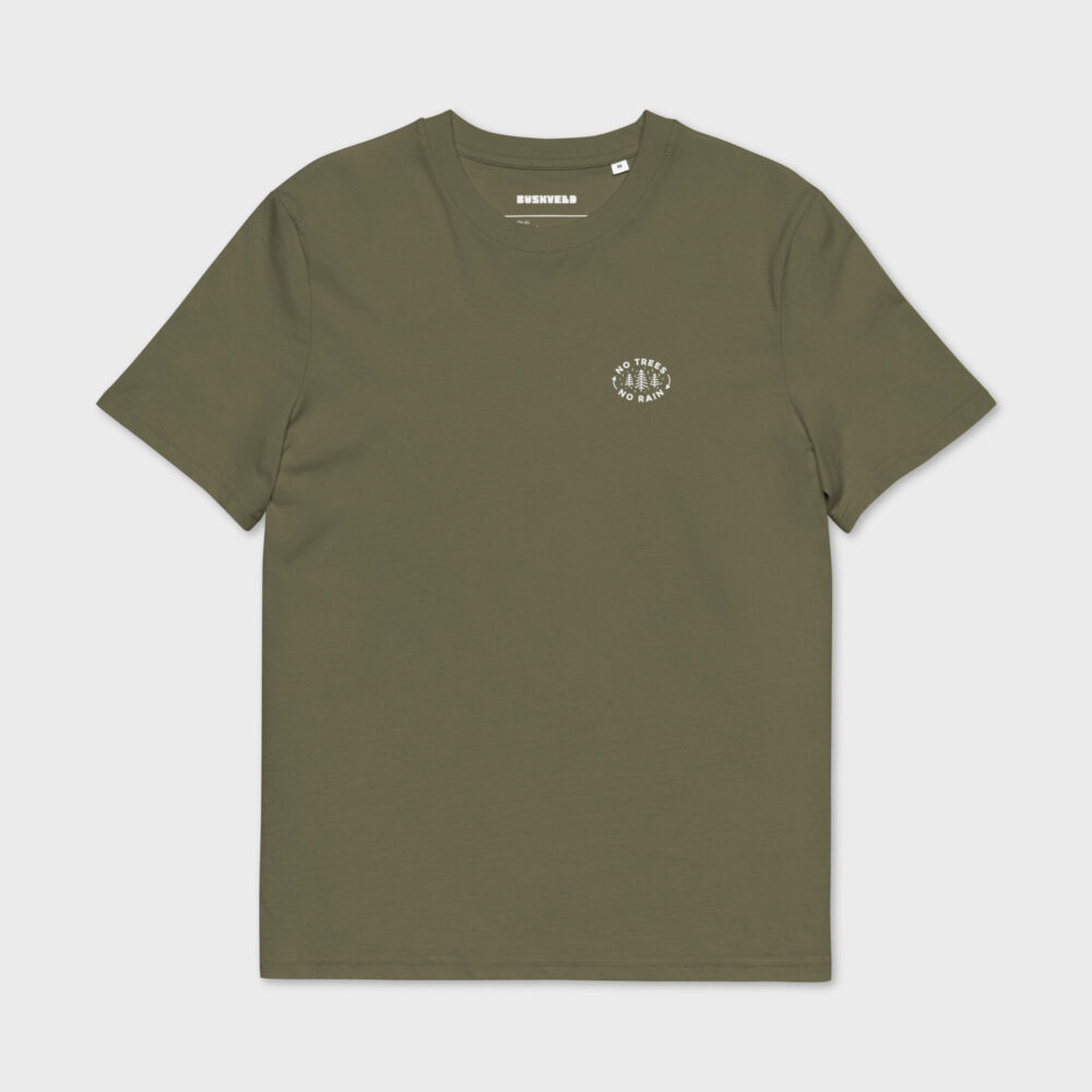 Unisex organic cotton t shirt khaki front 699b3366b2f02