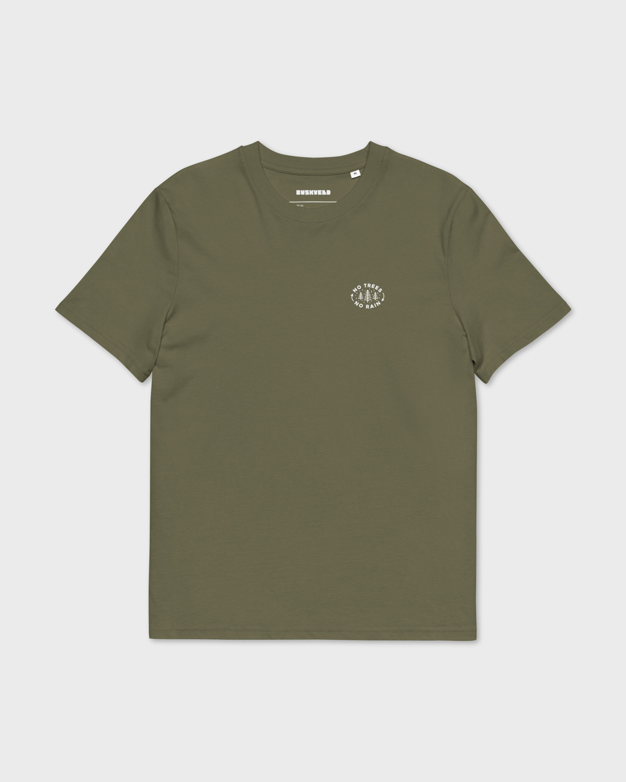 Unisex organic cotton t shirt khaki front 699b3366b2f02
