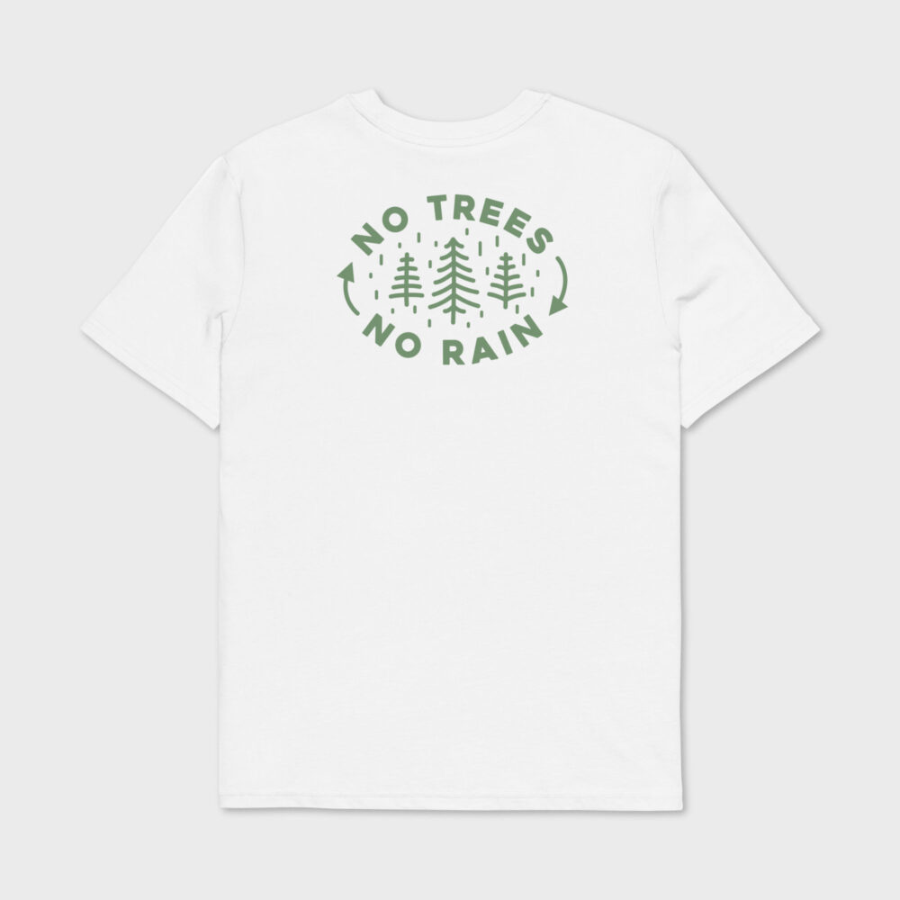 Unisex organic cotton t shirt white back 699b351eaf2b7