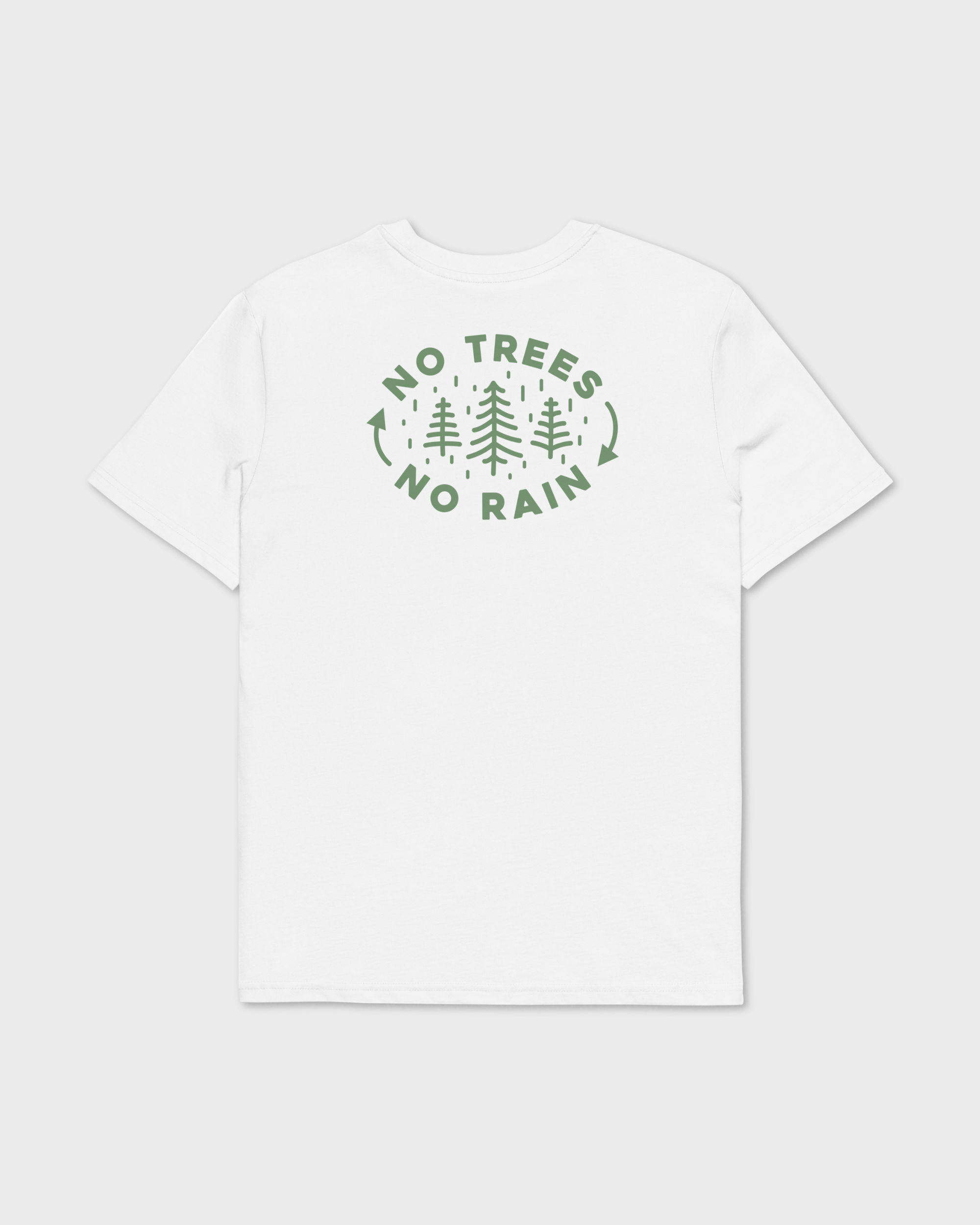 Unisex organic cotton t shirt white back 699b351eaf2b7