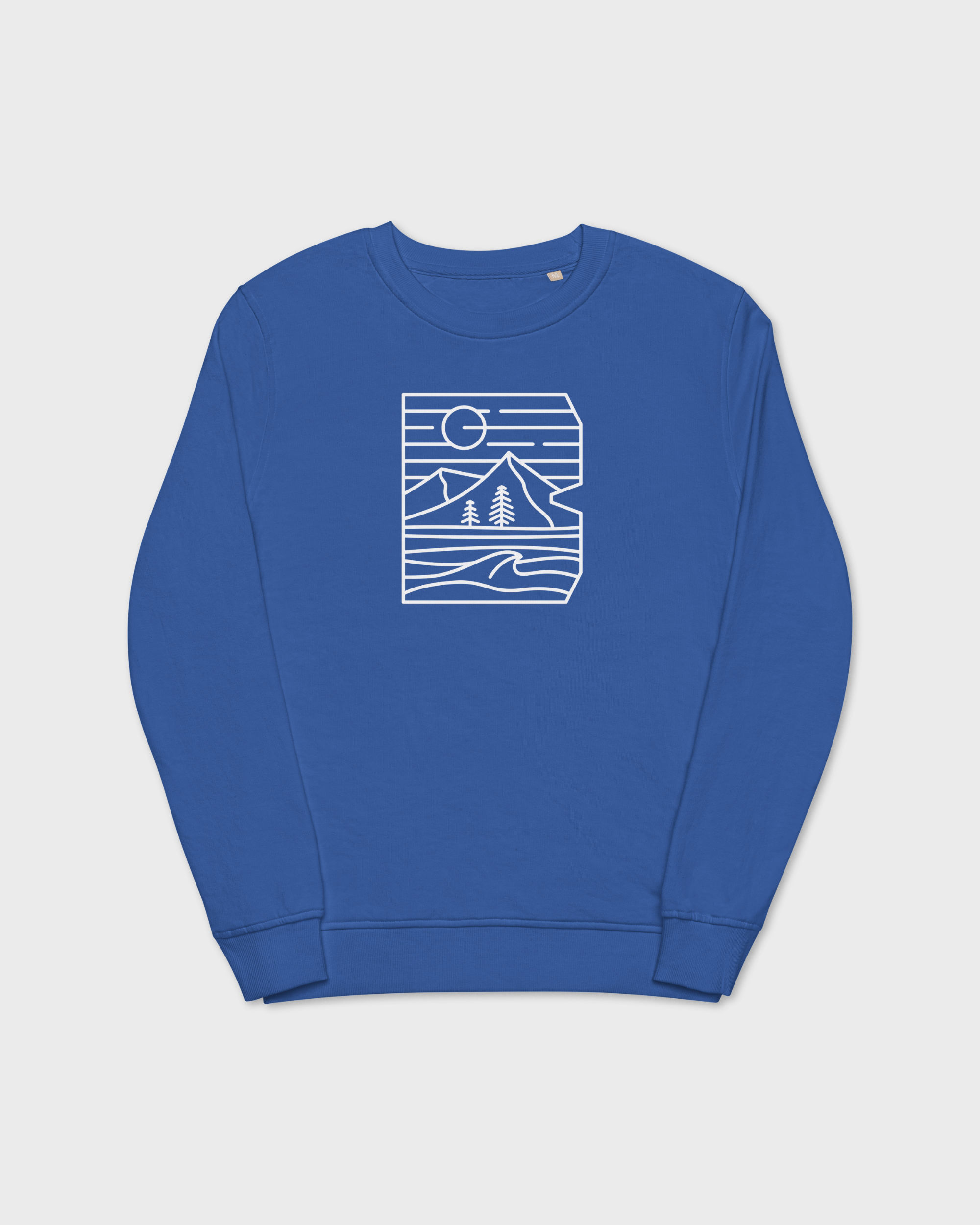 Unisex organic sweatshirt royal blue front 6996f215be608.jpg