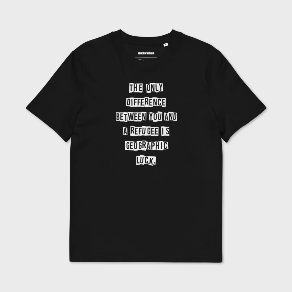 Geographic luck unisex organic cotton creator 2.0 t shirt black front 6a64bb203e01a