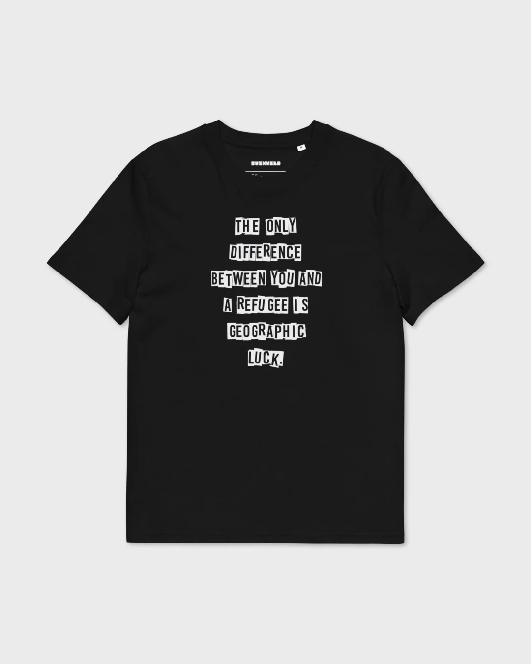 Geographic luck unisex organic cotton creator 2.0 t shirt black front 6a64bb203e01a