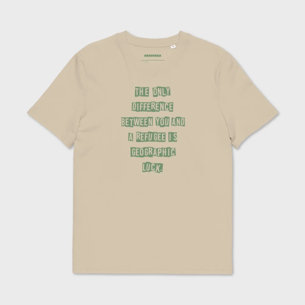Geographic luck unisex organic cotton creator 2.0 t shirt desert dust front 6a64c046eb9ce