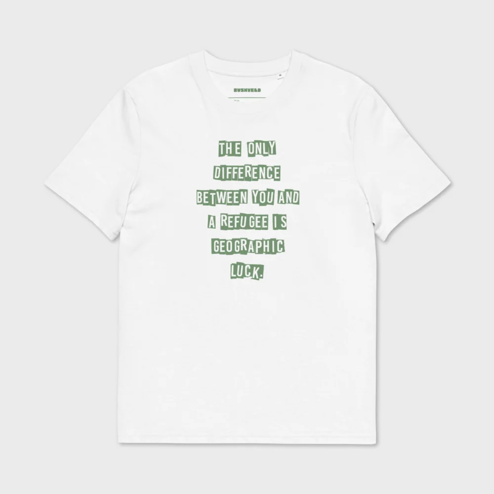 Geographic luck unisex organic cotton creator 2.0 t shirt white front 6a64c1627170a