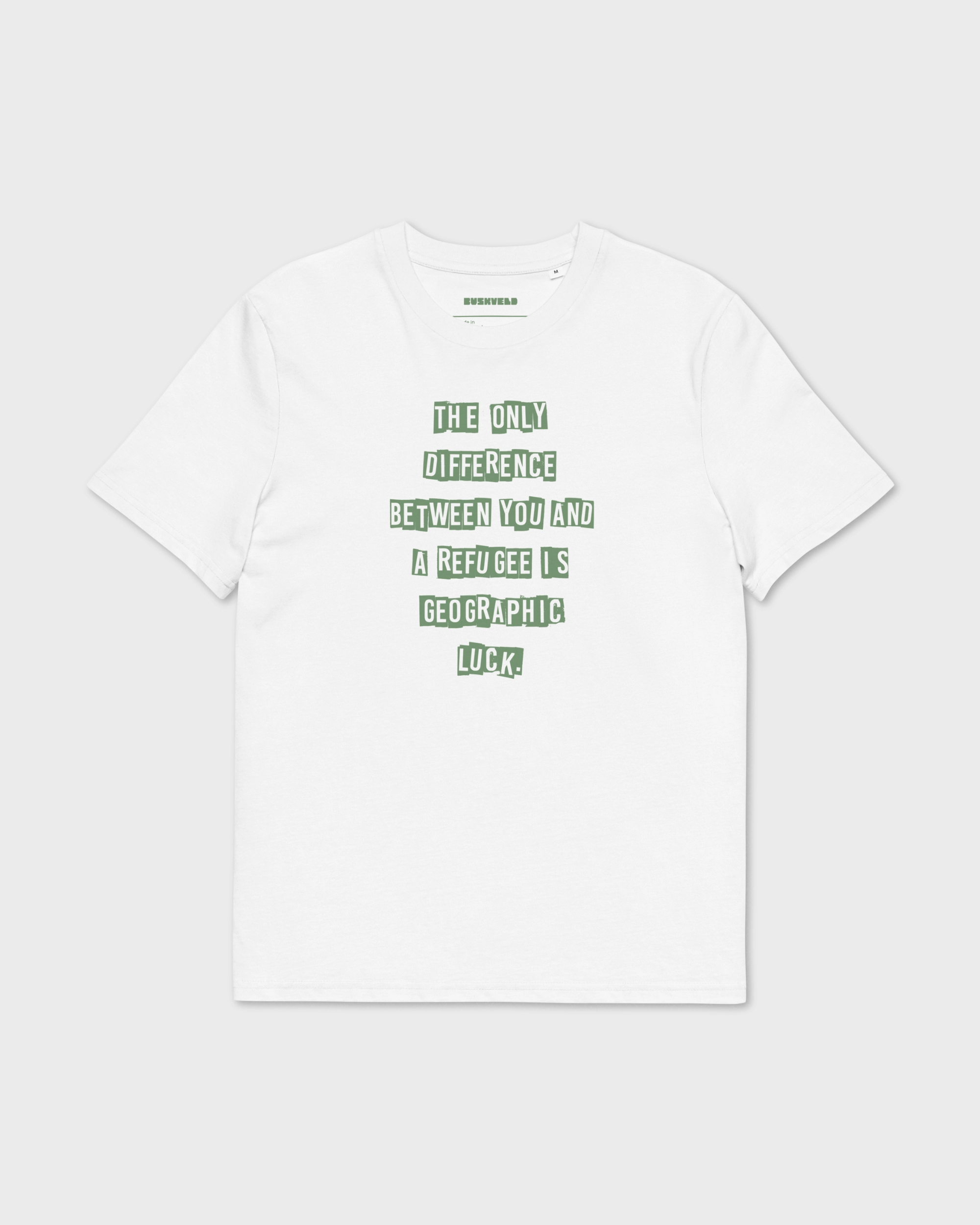 Geographic luck unisex organic cotton creator 2.0 t shirt white front 6a64c1627170a